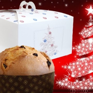 SCATOLA PORTA PANETTONE GR 1000 BASSO "TREE"